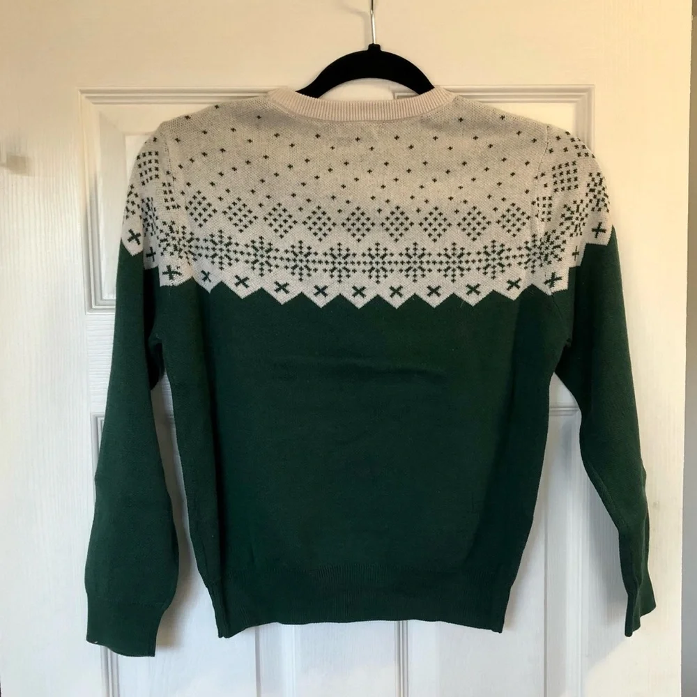 Petit Lem Kids' Fair Isle Organic Cotton Pullover (Big Kid) 8-10 Green - Picture 8 of 8